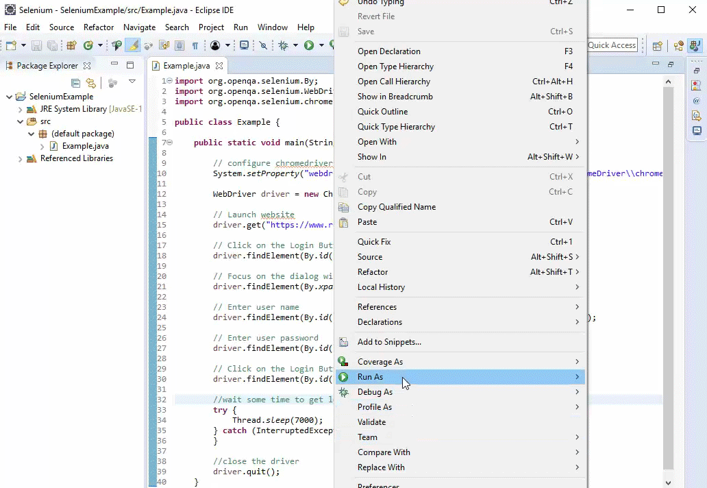 Selenium WebDriver Java Example in Eclipse - tools4testing
